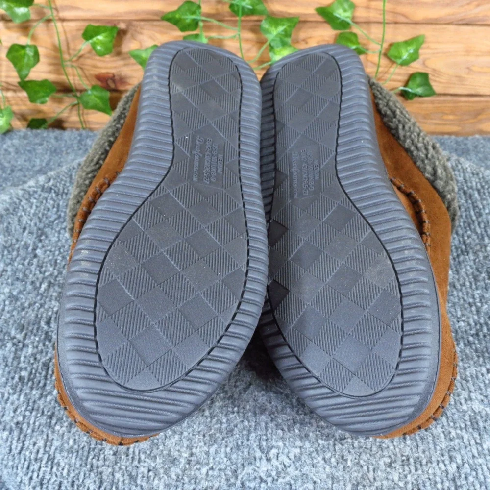 Dearfoams Marshall Mens Clog Slipper Size 9-10 Lounge Indoor Outdoor Brown Suede